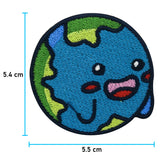 Erde Patch mit der Maße: 5,4 x 5,5 cm