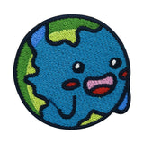 Blauer lächelnde Erde Patch