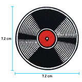 Schallplatten Patch mit der Maße: 7,2 x 7,2 cm