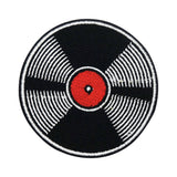 Schwarzer Vinyl Schallplatten Patch