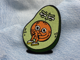 Avocado Patch auf blauer Jeans