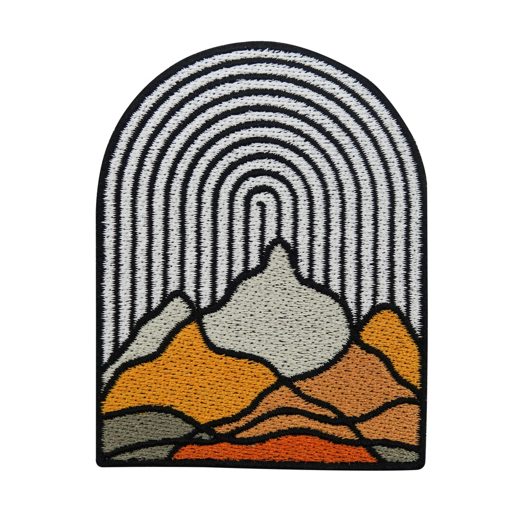 Weiß-brauner abstrakte Berge Patch