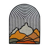 Weiß-brauner abstrakte Berge Patch