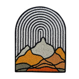 Weiß-brauner abstrakte Berge Patch