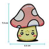 Pilz Patch mit der Maße: 7,3 x 6,4 cm