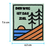 Der Weg ist das Ziel Klett Patch | Klett Patches Wandern, Natur Aufnäher, Rucksack Klettpatches Wanderer, Berg Badge, Outdoor Klettpatch, Finally Home