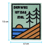 Der Weg ist das Ziel | Wanderer Patches, Berg Bügelbild, Sonne Aufbügler, Baum Aufnäher, Flicken, Finally Home Patch zum Aufbügeln