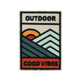 Outdoor Vibes Finally Home Patch zum Aufbügeln & Aufnähen | Berg Patches, Natur Bügelbild, Wanderer Aufbügler, Retro Camping Aufnäher, Mountain Bügelpatch