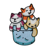 Bunte Katzen in Brusttasche Patch