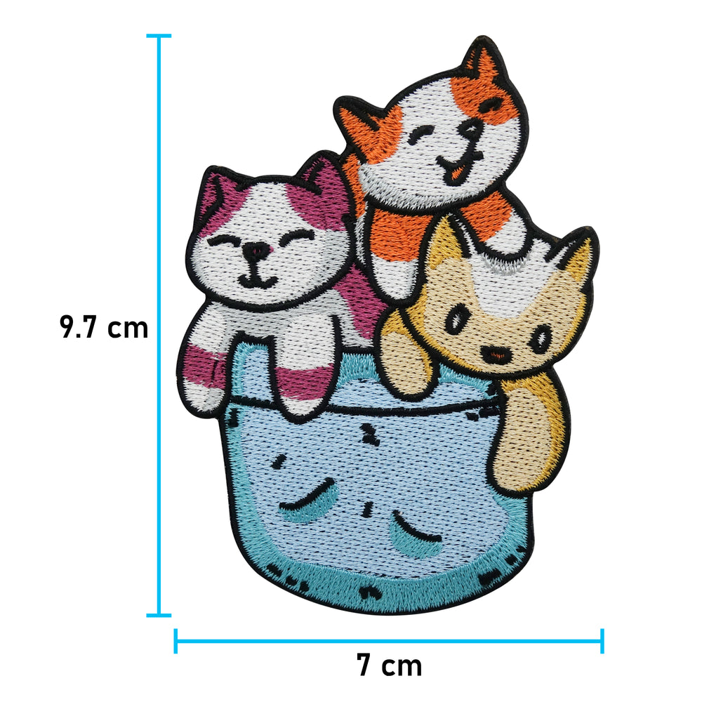Katzen Patch mit der Maße: 9,7 x 7 cm