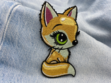 Fuchs Patch auf hellblauer Jeans
