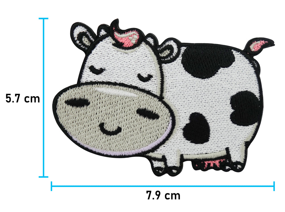 Kuh Patch mit der Maße: 5,7 x 7,9 cm