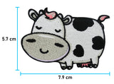 Kuh Patch mit der Maße: 5,7 x 7,9 cm