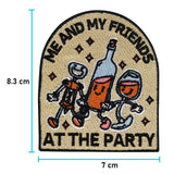 Party Patch mit der Maße: 8,3 x 7 cm