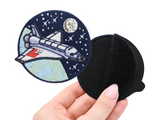 Raumschiff im Weltraum Finally Home Klett Patch | Rakete Klett Patches, Nasa Aufnäher, Astronaut Klettpatches, Kinder Mond Badge, Alien Klettpatch