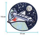 Raumschiff Patch mit der Maße: 7,3 x 7,7 cm