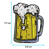 Bier Krug Patch mit der Maße: 7,7 x 5,8 cm