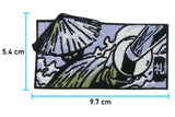 Samurai Patch mit der Maße: 5,4 x 9,7 cm