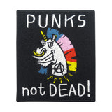 Schwarzer Punks not Dead! Einhorn Patch