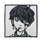 Schwarz-weißer Koreanischer Anime Junge Patch