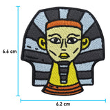 Pharao Kopf Patch mit der Maße: 6,6 x 6,2 cm