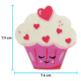 Sweet Cupcake Patch mit der Maße: 7,9 x 7,4 cm