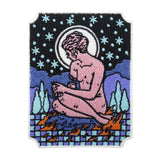 Violetter Frauenstatue in zerstörter Welt Patch