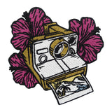 Violett-weißer Polaroid Kamera Patch