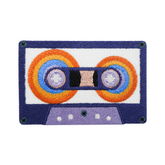 Lila Kassette Klett Patch| Retro Klett Patches, Musik Aufnäher, 80er Vintage Klettpatches, Bunte Badge, Bunte Hippie Klettpatch, Finally Home
