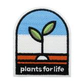 Blau-weißer Plants for Life Patch