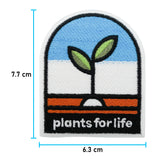 Plants for Life Patch mit der Maße: 7,7 x 6,3 cm