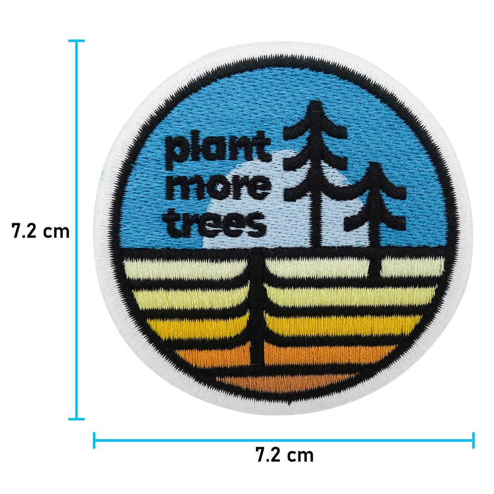 Plant more Trees Patch mit der Maße: 7,2 x 7,2 cm