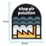 Stop Air Polution Patch mit der Maße: 7,7 x 6,5 cm