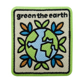 Grüner Green the Earth Weltkugel Patch