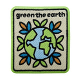 Grüner Green the Earth Weltkugel Patch
