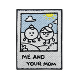 Me and Your Mom | Foto Retro Patches, Lustige Mutter Bügelbilder, Old School Spruch Aufbügler, Witziger Aufnäher, Vintage Flicken, Finally Home Patch zum Aufbügeln