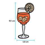 Cocktail Patch mit der Maße: 10,1 x 4,8 cm