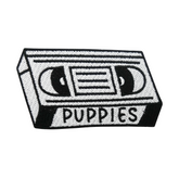 Puppies Tape Patch | Retro Kassette Welpe Bügelbild | Vintage Aufnäher