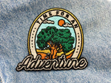 Time for an Adventure Patch auf blauer Jeans