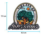 Time for an Adventure Patch mit der Maße: 7,9 x 8,2 cm