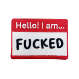 Hello! I am ... F**** Patch | Lustiger Namensschild Flicken Aufnäher