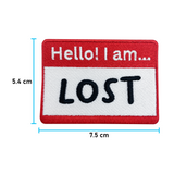 Hello! I am ... Lost Klett Patch | Lustige Klett Patches, Aufnäher, Bundeswehr Klettpatches, Meme Badge, Spruch Klettpatch, Finally Home