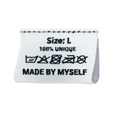 Made by Myself Etikett Patch | Handmade Flicken | Label DIY Aufnäher
