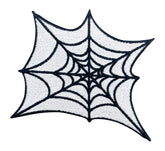 Weiß-schwarzer Spinnennetz Patch
