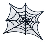 Weiß-schwarzer Spinnennetz Patch