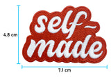 Selfmade Patch mit der Maße: 4,8 x 7,1 cm