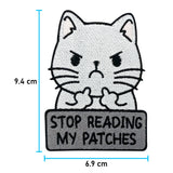 Katze Patch mit der Maße: 9,4 x 6,9 cm