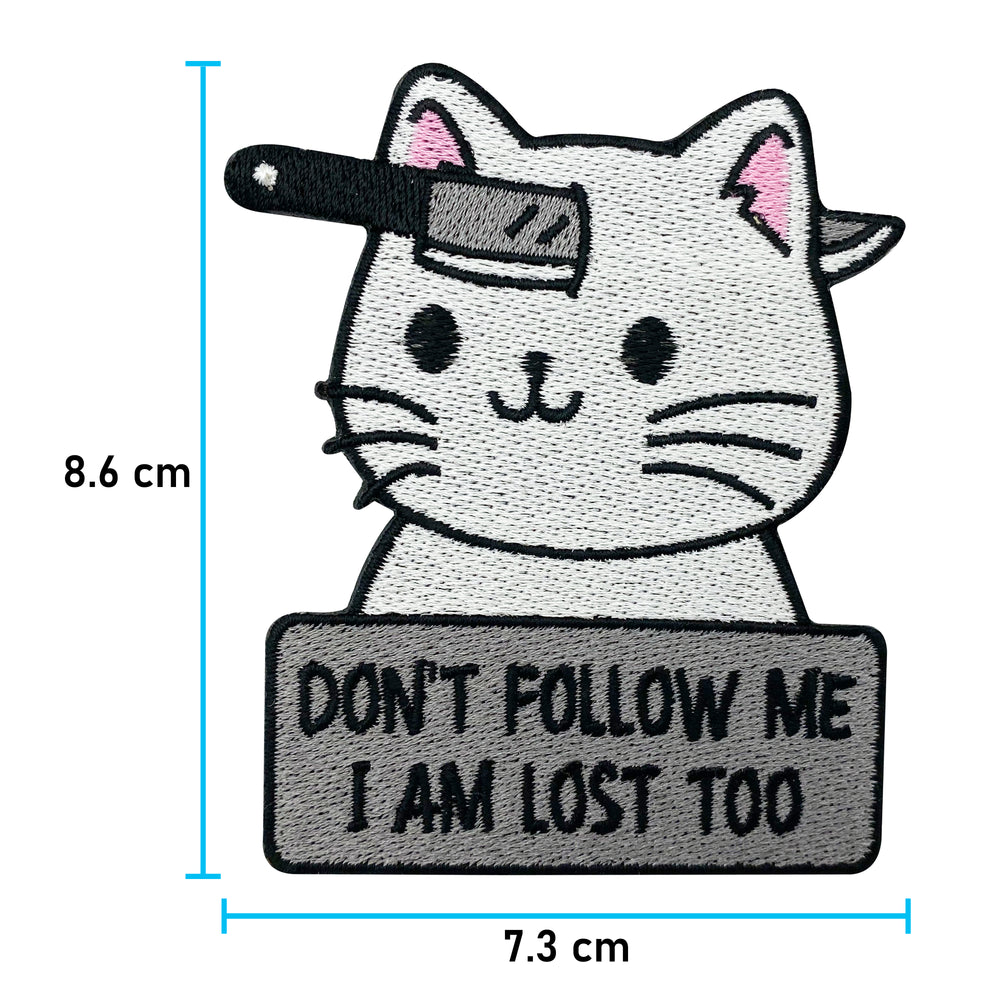 Meme Katzen Patch mit der Maße: 8,6 x 7,3 cm