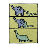Grüner Elefant und Schlange werden zu einem Dino Patch