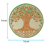 Baum des Lebens Patch mit der Maße: 7,4 x 7,4 cm